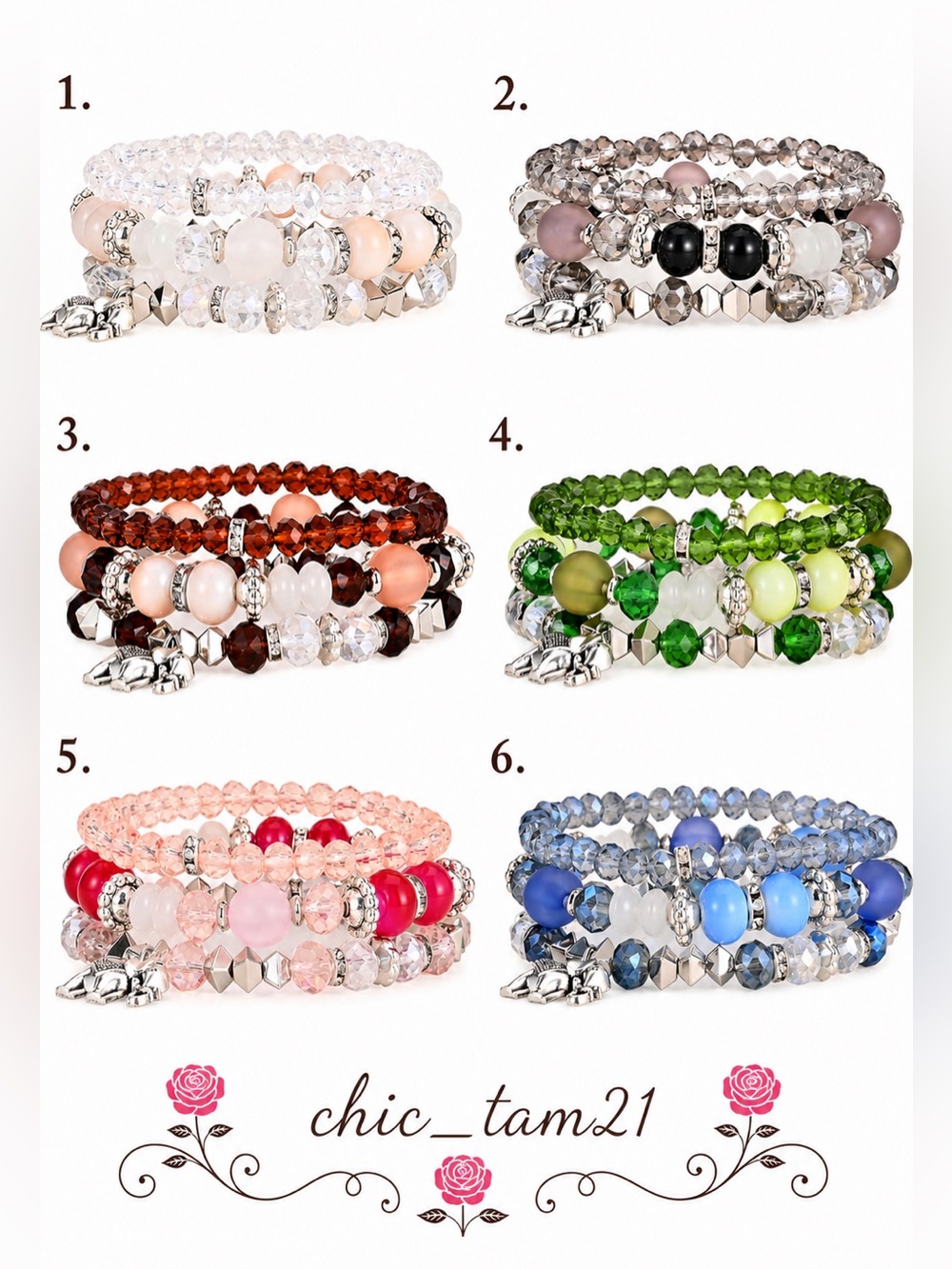 Beaded Stretch Bracelet Stack